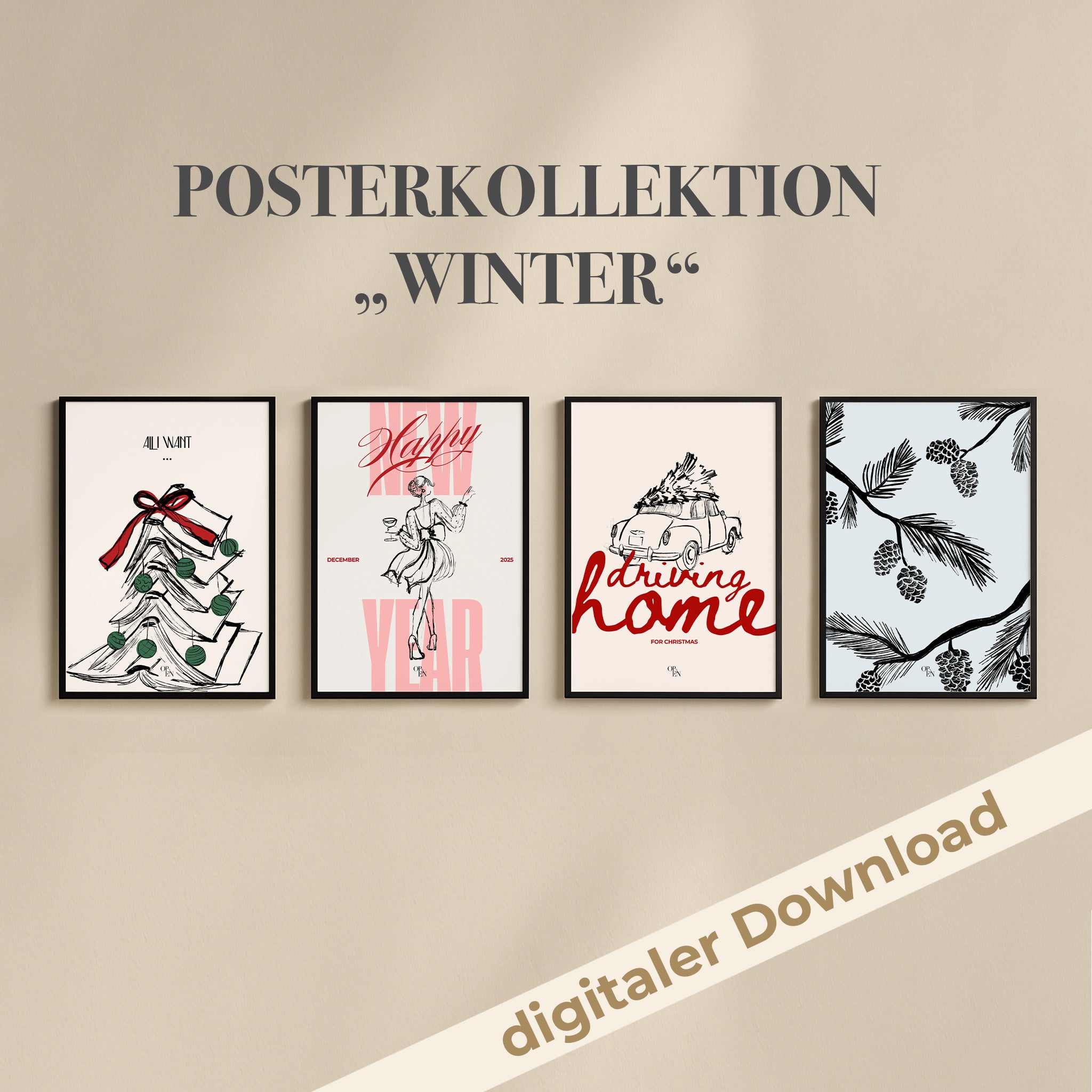 digitale Posterkollektion "WINTER"